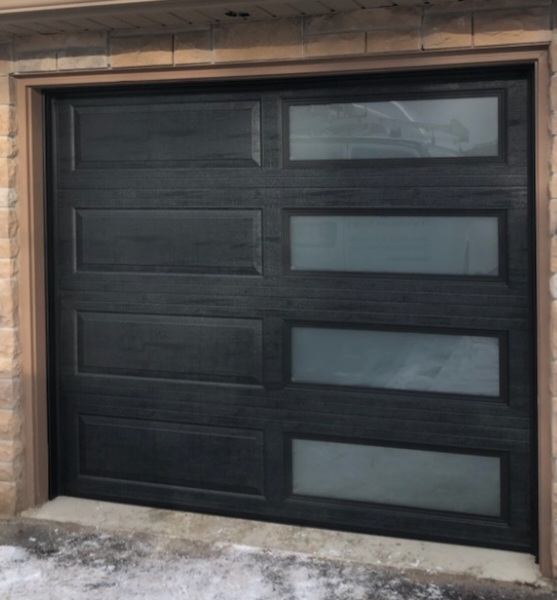 black art deco garage doors