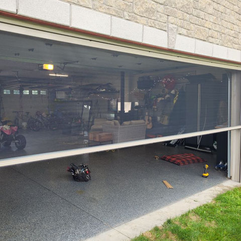 Lifestyle screen for garage door opening